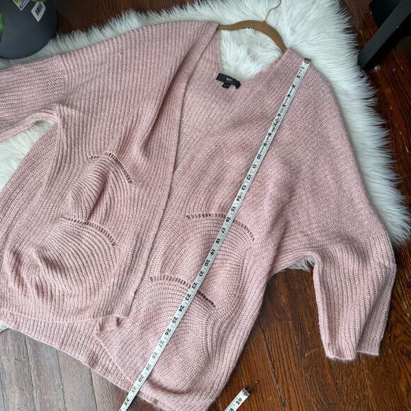 Blush Pink Sweater Chunky Open Cardigan - Picture 6 of 7